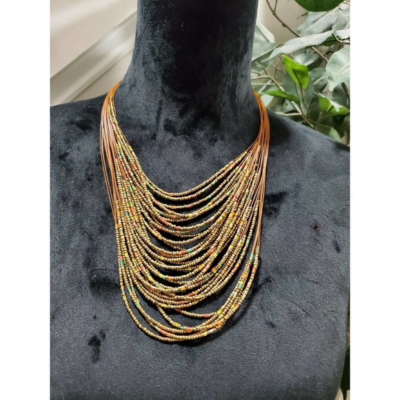 Multi-Layer Colorful Beads Bohemian Style Necklace - Picture 1 of 7
